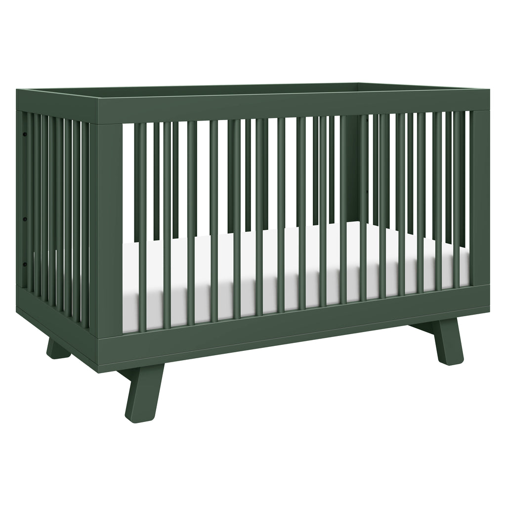 M4201FRGR,Babyletto,Hudson 3-in-1 Convertible Crib w/Toddler Bed Conversion Kit in Forest Green