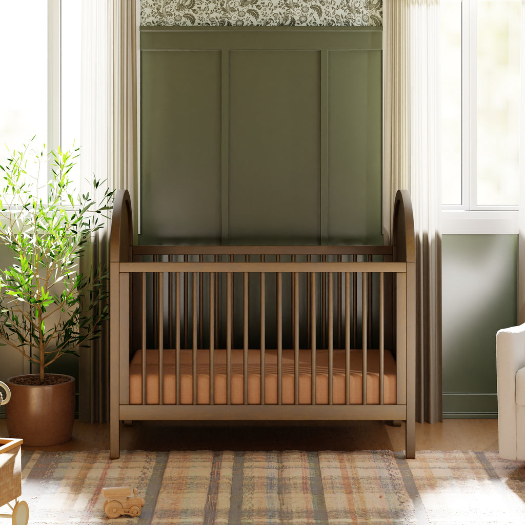 M25601NLNC,Babyletto,Bondi Cane 3-in-1 Convertible Crib w/Toddler Bed Kit in Natural Walnut w/Natural Cane