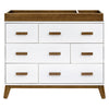 M5826WNL,Babyletto,Scoot 6-Drawer Dresser in White/Natural Walnut
