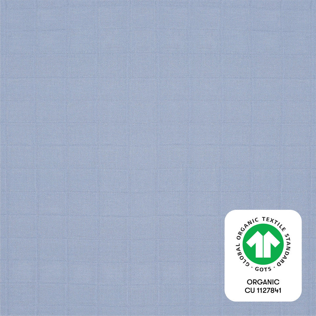 T29636DP,Dewdrop Muslin Mini Crib Sheet in GOTS Certified Organic Cotton