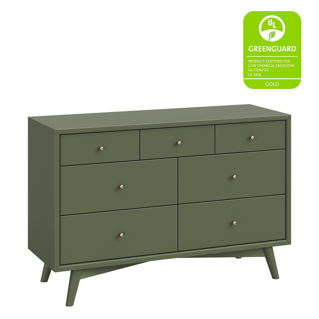 M15916OL,Babyletto,Palma 7-Drawer Double Dresser Assembled in Olive