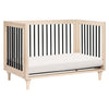 M9001NXB,Babyletto,Lolly 3-in-1 Convertible Crib w/Toddler Bed Conversion in WashedNatural/Black