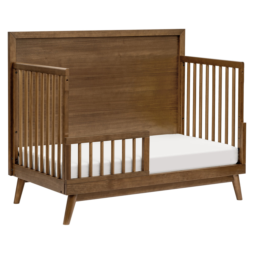 M15901NL,Babyletto,Palma Mid-Century 4-in-1 Convertible Crib w/Toddler Bed Conversion in Natural Walnut