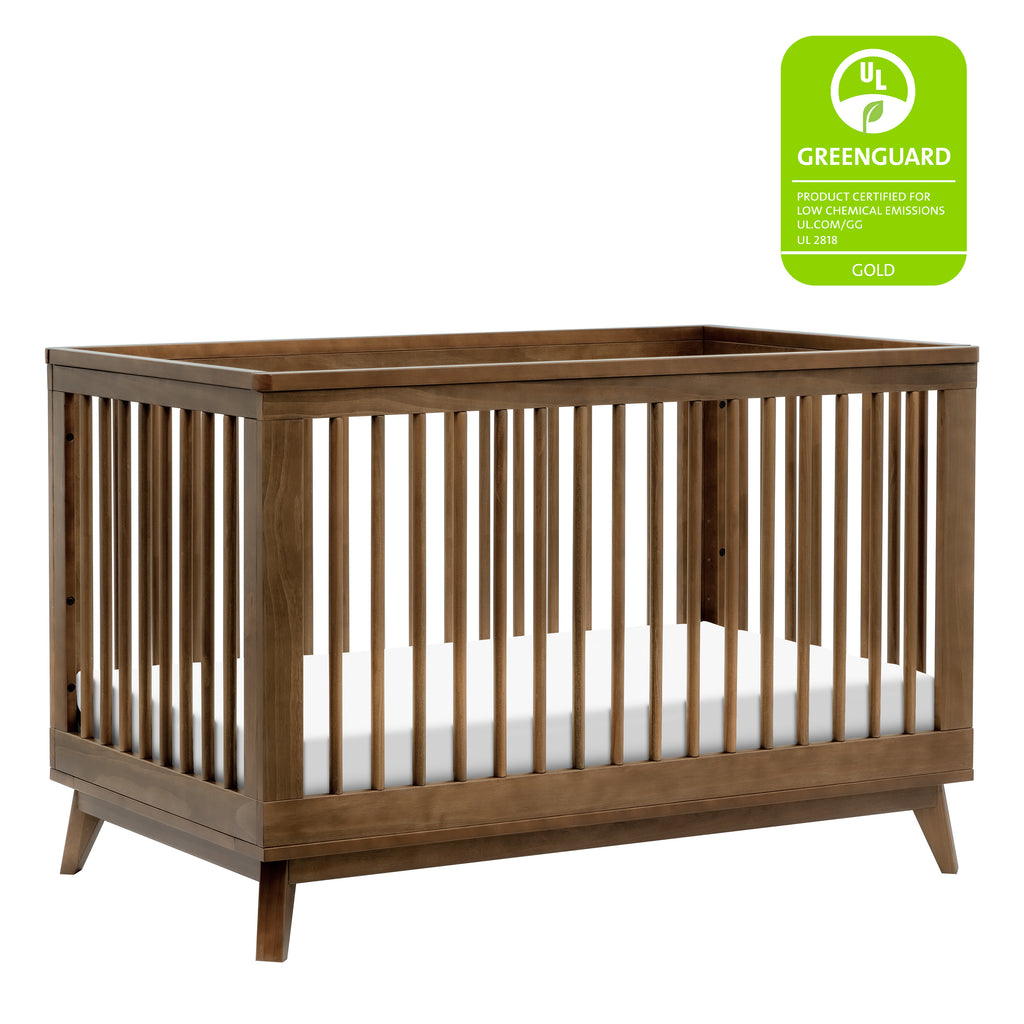 M5801NL,Babyletto,Scoot 3-in-1 Convertible Crib w/Toddler Bed Conversion Kit in Natural Walnut