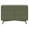 M15916OL,Babyletto,Palma 7-Drawer Double Dresser  Assembled in Olive