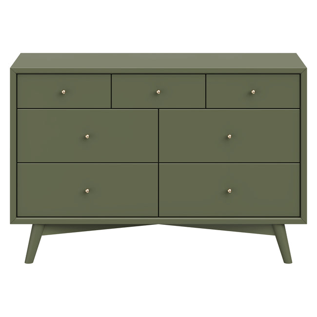 M15916OL,Babyletto,Palma 7-Drawer Double Dresser  Assembled in Olive