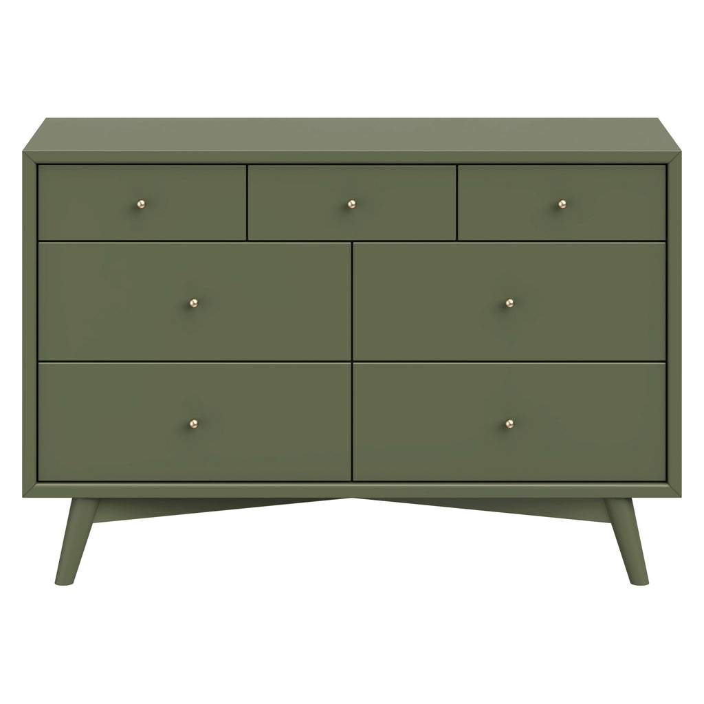 M15916OL,Babyletto,Palma 7-Drawer Double Dresser  Assembled in Olive
