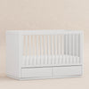 M21601W,Babyletto,Bento 3-in-1 Convertible Storage Crib w/Toddler Bed Conversion Kit in White