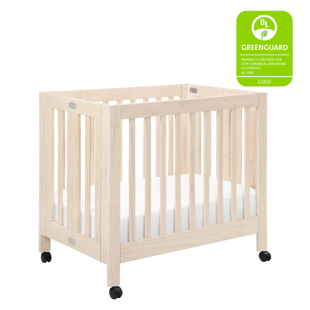 M6698NX,Babyletto,Origami Mini Crib in Washed Natural