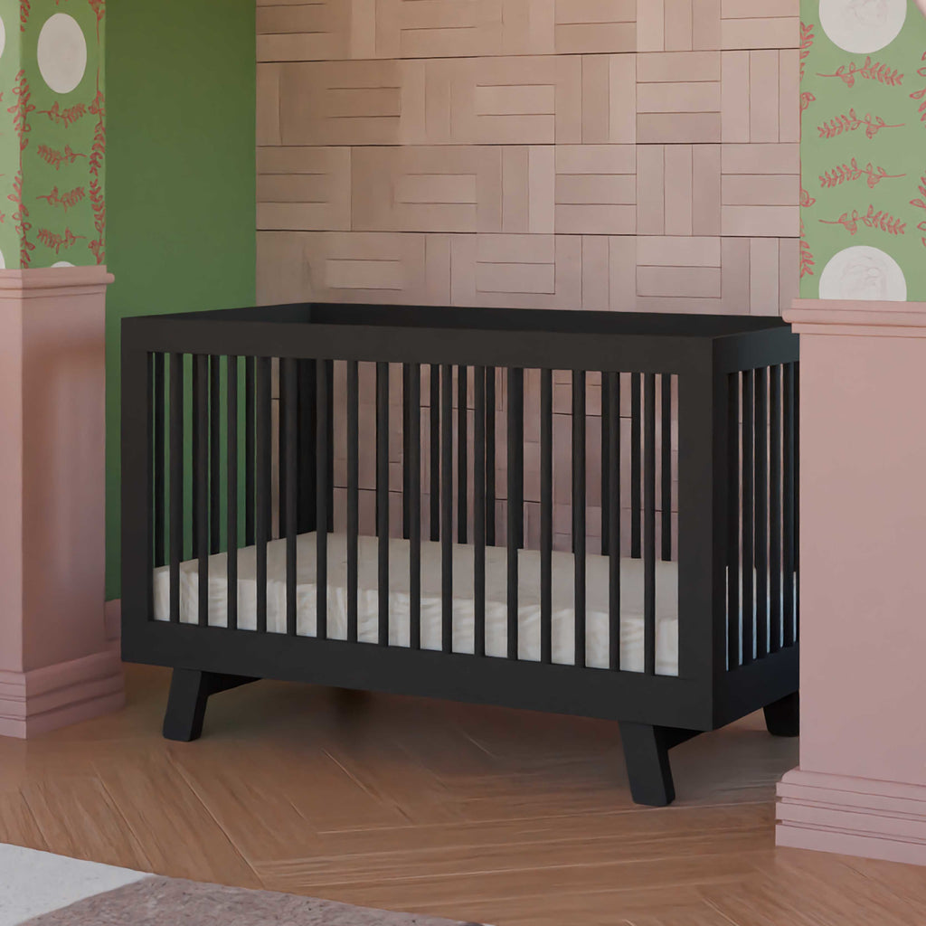 M4201B,Babyletto,Hudson 3-in-1 Convertible Crib w/Toddler Bed Conversion Kit in Black