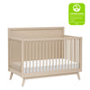 M15901TPE,Babyletto,Palma Mid-Century 4-in-1 Convertible Crib w/Toddler Bed Conversion in Taupe