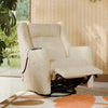 M11283AT,Babyletto,Kiwi Deluxe Power Glider Recliner w/Heat&Massage in Almond Teddy Loop