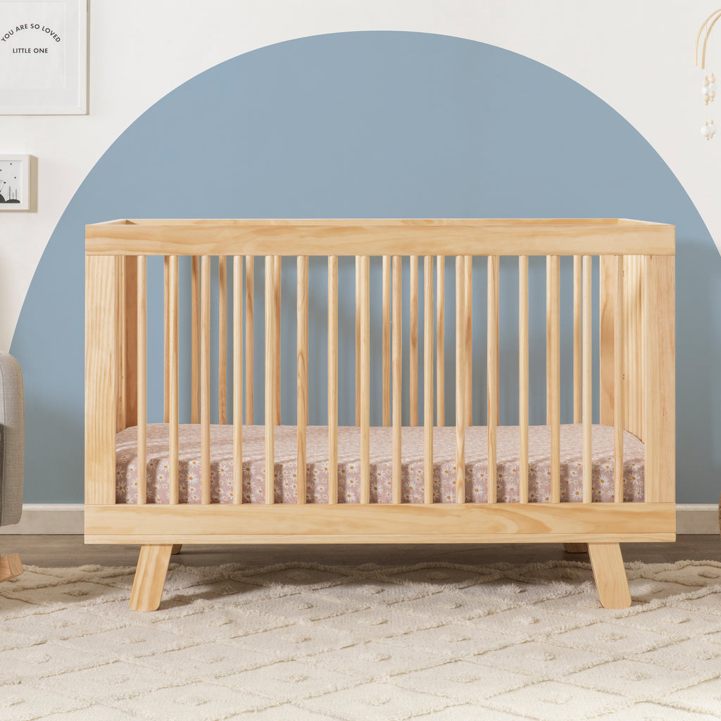 M4201N,Babyletto,Hudson 3-in-1 Convertible Crib w/Toddler Bed Conversion Kit in Natural Finish