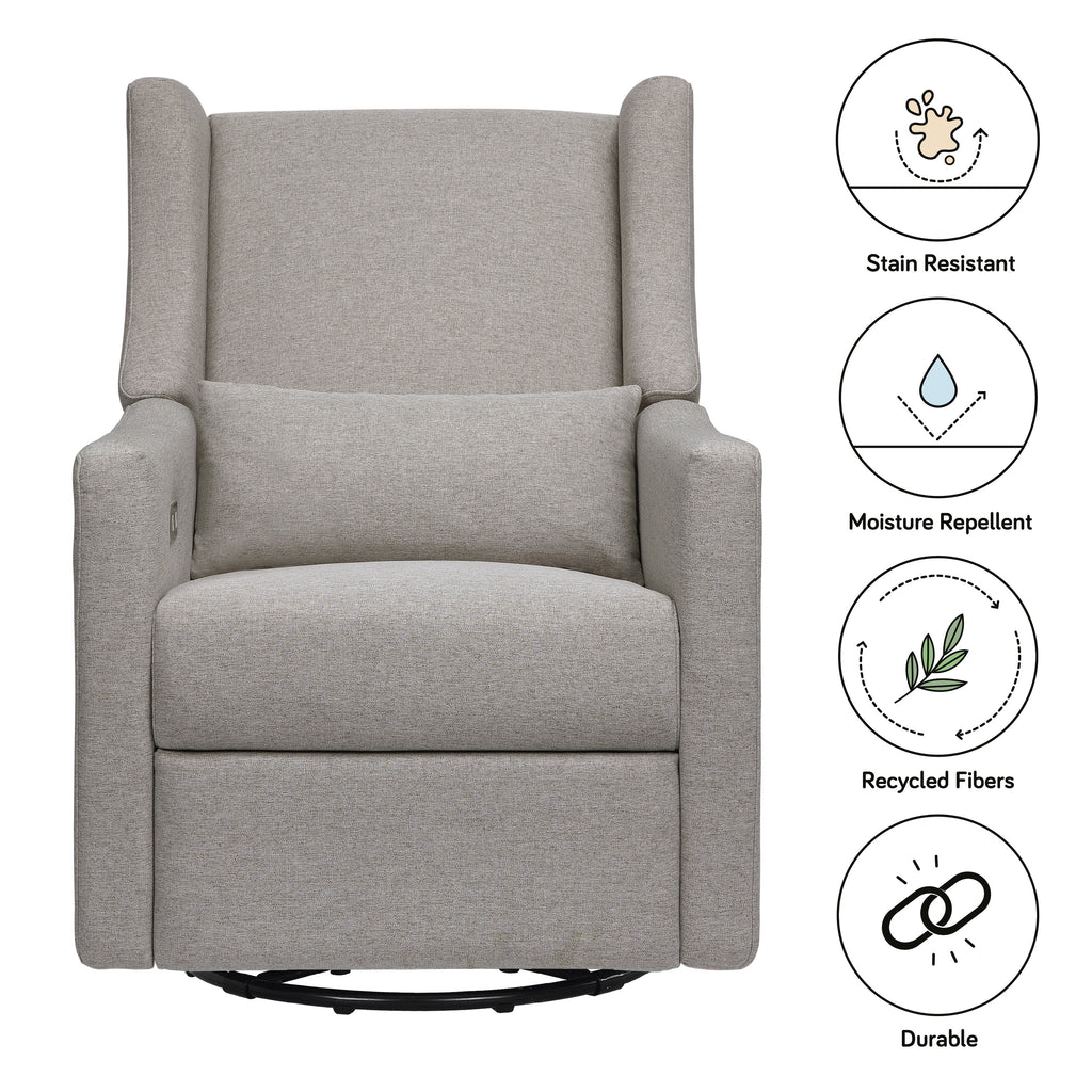 M11288PGEW,Kiwi Glider Recliner w/ Electronic Control and USB in Performance Grey Eco-Weave