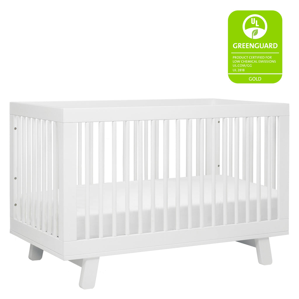 M4201W,Hudson 3-in-1 Convertible Crib w/Toddler Bed Conversion Kit in White Finish