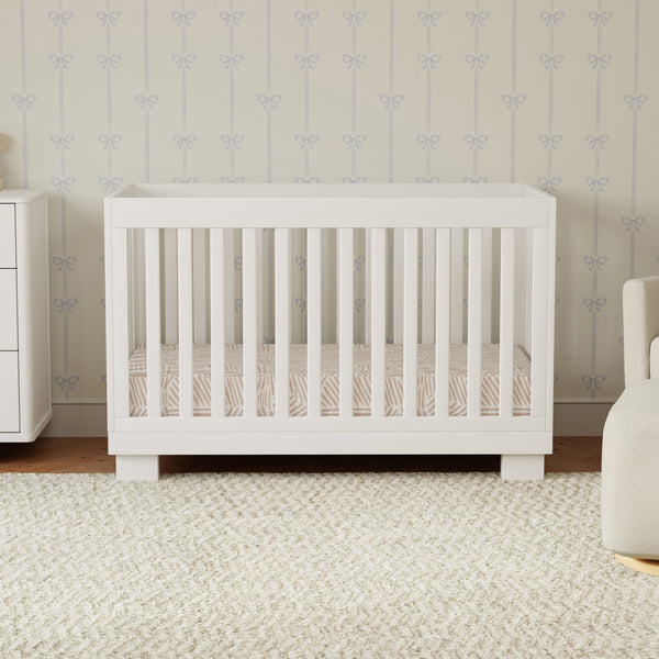 M6701W,Babyletto,Modo 3-in-1 Convertible Crib w/Toddler Bed Conversion Kit in White Finish