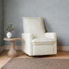 M20977CMSG,Babyletto,Cali Flange Gliding Swivel Recliner in Cream Shearling