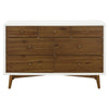 M15916RWNL,Babyletto,Palma 7-Drawer Double Dresser  Assembled in Warm White w/Natural Walnut
