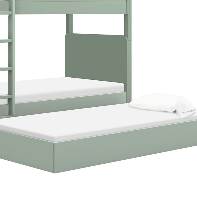 M19173LS,The MDB Family,TipToe Twin Storage Trundle Bed in Light Sage