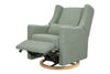M11288STLB,Babyletto,Kiwi Glider Recliner w/ Electronic Control and USB in Sage Teddy Loop w/ Light Wood Base