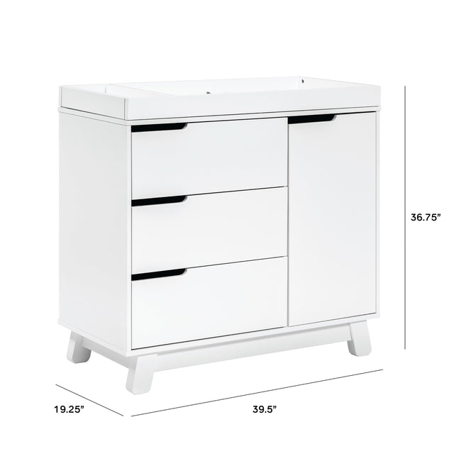 M4223W,Babyletto,Hudson 3-Drawer Changer Dresser w/Removable Changing Tray in White