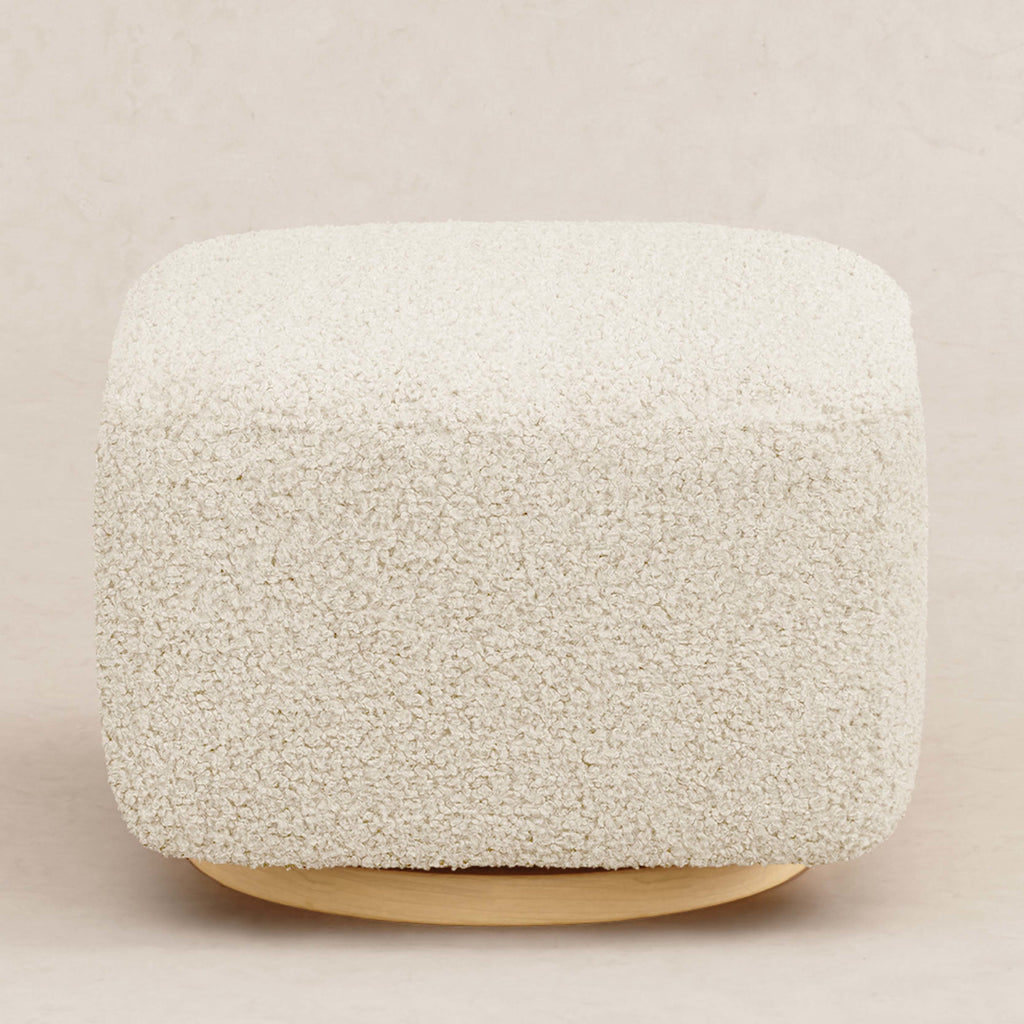 M26385ATLB,Babyletto,Kiwi Gliding Ottoman in Almond Teddy Loop w/ Light Wood Base