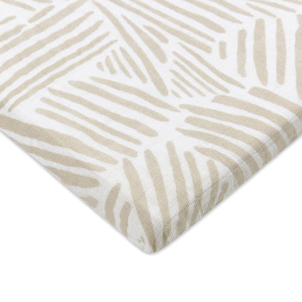 All-Stages Bassinet Sheet in GOTS Certified Organic Muslin Cotton