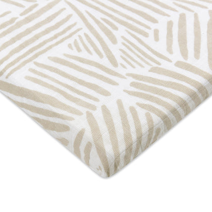 All-Stages Bassinet Sheet in GOTS Certified Organic Muslin Cotton