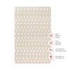 T27036,Babyletto,Beach Bum Muslin Mini Crib Sheet in GOTS Certified Organic Cotton