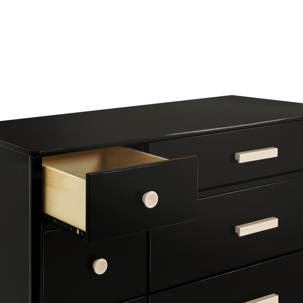 M9016BNX,Babyletto,Lolly 6-Drawer Double Dresser  Assembled in Black/Washed natural