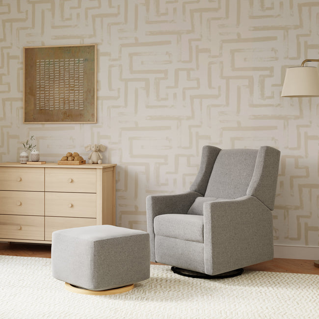 M11288PGEW,Babyletto,Kiwi Glider Recliner w/ Electronic Control and USB in Performance Grey Eco-Weave