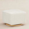 M26385CMSGLB,Babyletto,Kiwi Gliding Ottoman in Cream Shearling with Light Wood Base