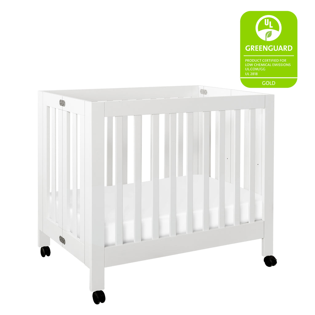 M6698W,Origami Mini Crib in White Finish