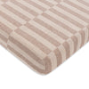 T30636,Babyletto,Cocoa Stripe Muslin Mini Crib Sheet in GOTS Certified Organic Cotton