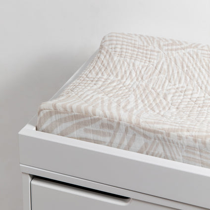 Quilted Changing Pad Cover in GOTS Certified Organic Muslin Cotton