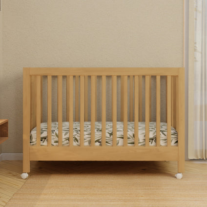 M6601HY,Babyletto,Maki Full-Size Folding Crib w/ Toddler Bed Conversion Kit in Honey