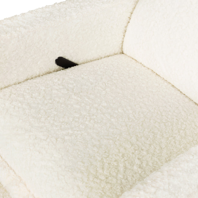 M20977CMSG,Babyletto,Cali Flange Gliding Swivel Recliner in Cream Shearling