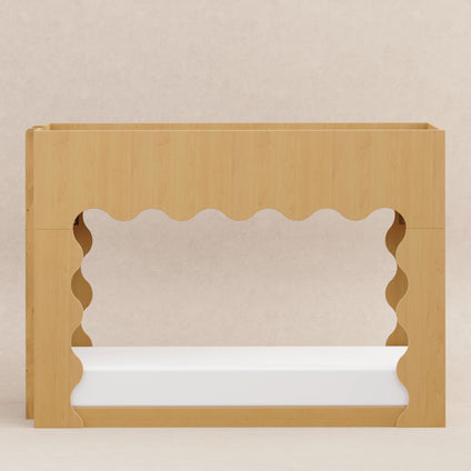 M31194HY,Babyletto Kids,Lido Wave Convertible Bunk Bed in Honey