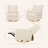M11288ATLB,Babyletto,Kiwi Glider Recliner w/ Electronic Control and USB in Almond Teddy Loop w/ Light Wood Base