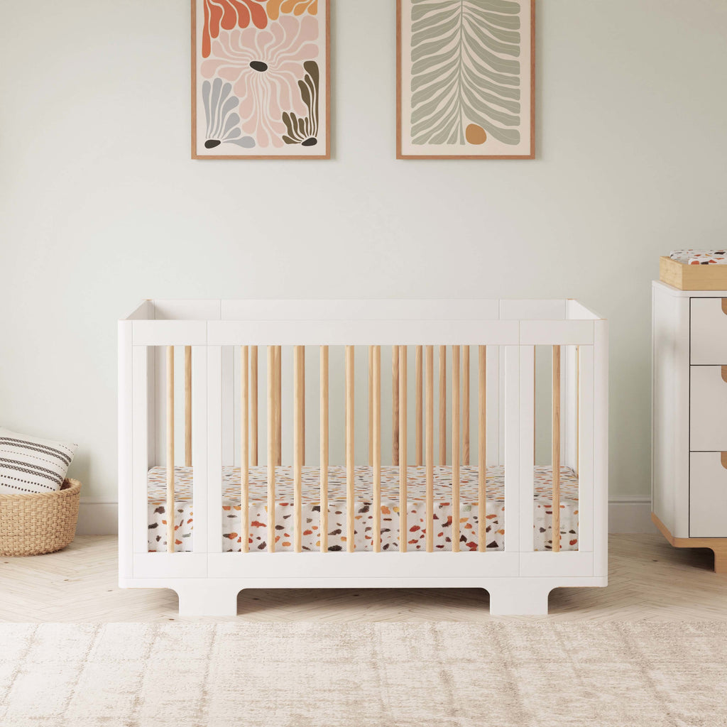 M23401WN,Babyletto,Yuzu 8-in-1 Convertible Crib w/All-Stages Conversion Kits in White/Natural