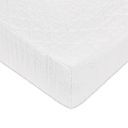 Quilted Changing Pad Cover in GOTS Certified Organic Muslin Cotton