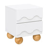 M31160WHY,Babyletto Kids,Lido Wave Nightstand in White and Honey