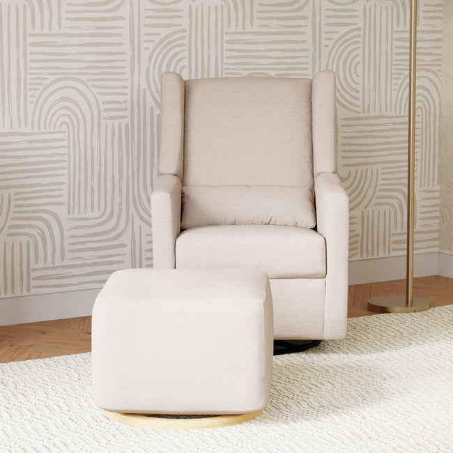 M11277PBEW,Babyletto,Kiwi Recliner and Swivel Glider in Performance Beach Eco-Weave