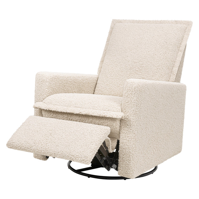 M20977AT,Babyletto,Cali Flange Gliding Swivel Recliner in Almond Teddy Loop