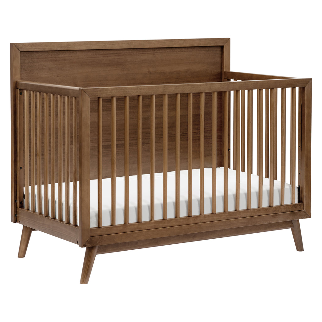 M15901NL,Babyletto,Palma Mid-Century 4-in-1 Convertible Crib w/Toddler Bed Conversion in Natural Walnut