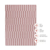 T30433,Babyletto,Maroon Stripe Muslin All-Stages Midi Crib Sheet in GOTS Certified Organic Cotton