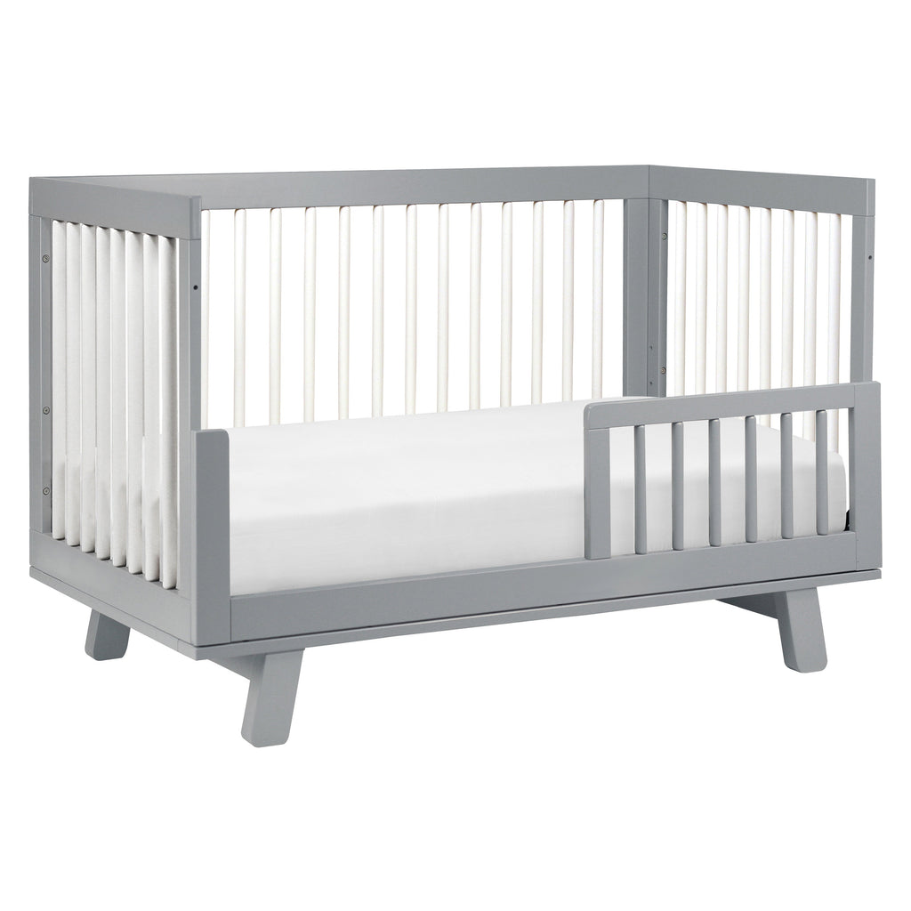 M4201GW,Hudson 3-in-1 Convertible Crib w/Toddler Bed Conversion Kit in Grey/White