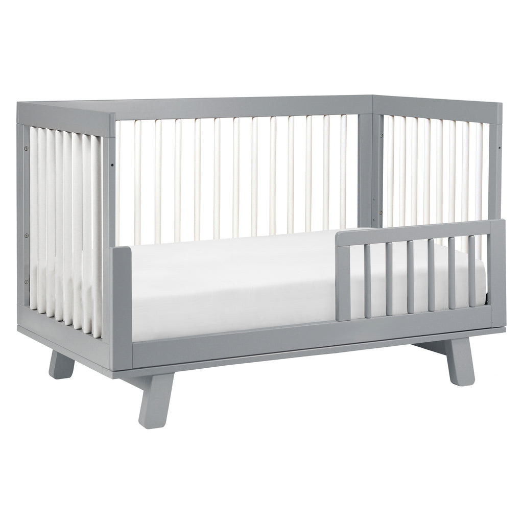 M4201GW,Babyletto,Hudson 3-in-1 Convertible Crib w/Toddler Bed Conversion Kit in Grey/White