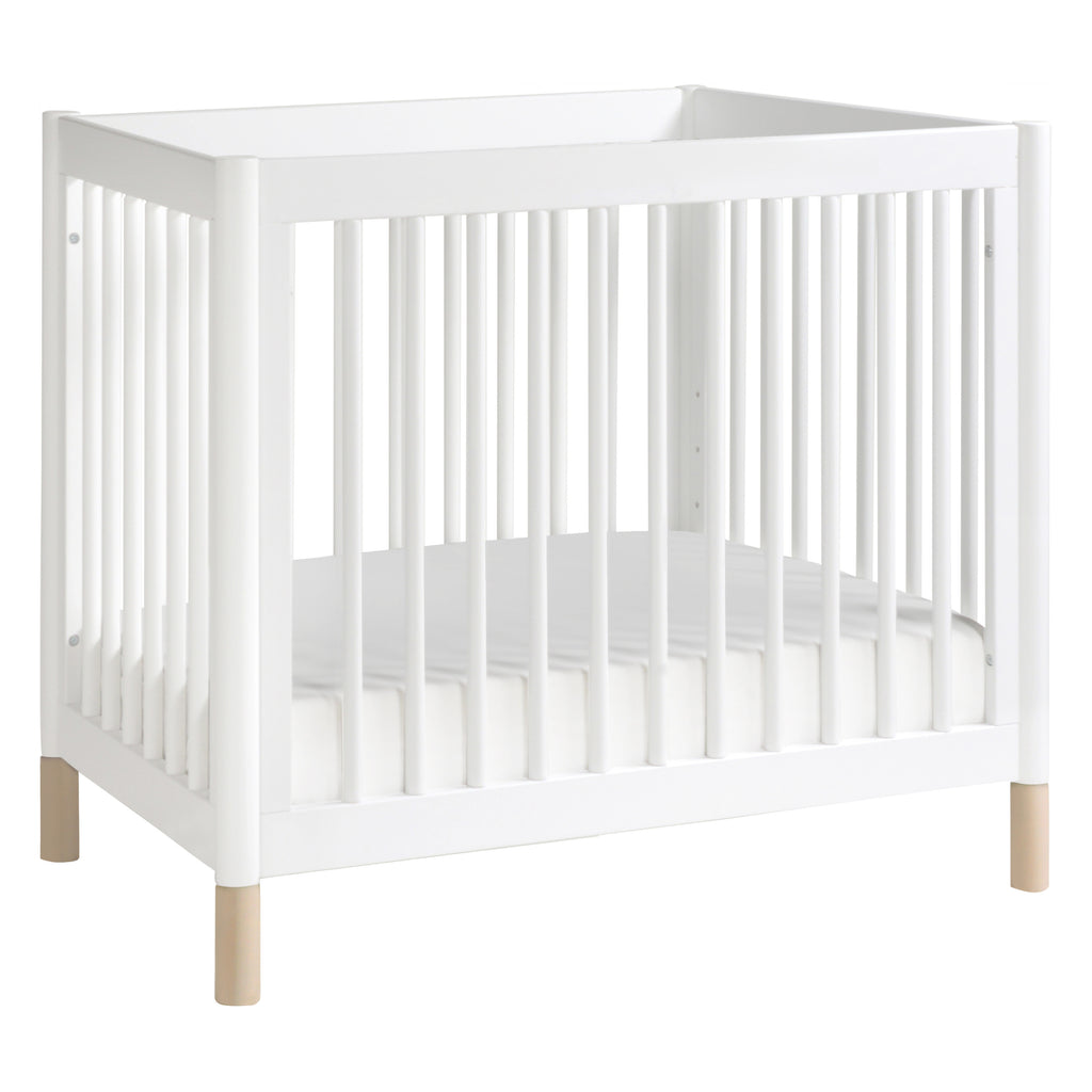 M12998WNX,Babyletto,Gelato 4-in-1 Convertible Mini Crib and Twin bed in White Finish w/Washed Natural Feet