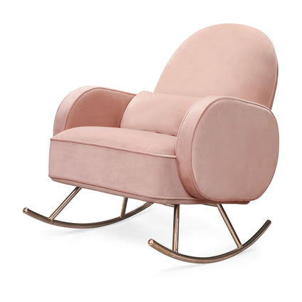 NW17087BPV,Nursery Works,Compass Rocker in Blush Velvet with Rose Gold Legs